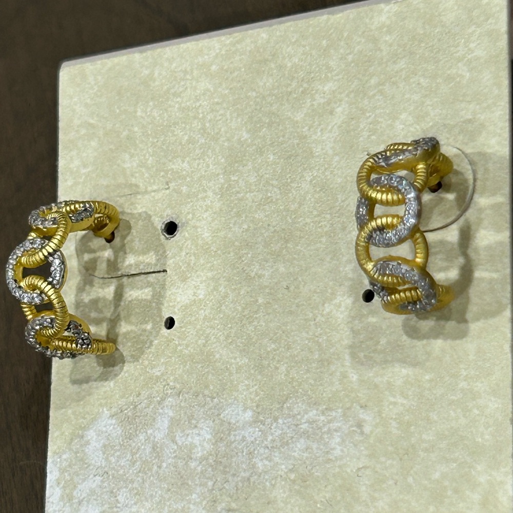 Freida Rothman Shining Hope Chain Hope Earrings - Picture 4 of 7